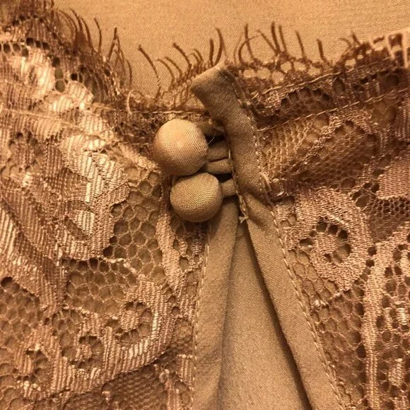 Liu Jo Camel Lace Camisole Blouse Size S NTW CLOSET CLEAR-OUT! - Picture 6 of 13